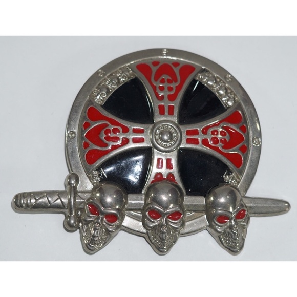 Iron Cross, Skull & Sword Belt Buckle - Picture 5 of 5